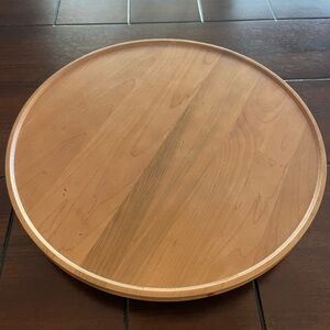 Longaberger Hardwood Maple Woodcrafts Not So Lazy Susan Turntable Spinning Tray